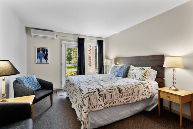 Chambre aux accents bleus